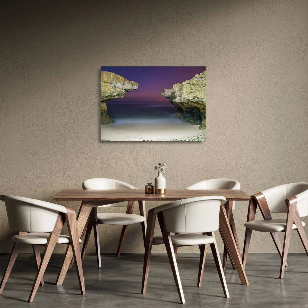Kép - tengeri szikla (üvegen) (70x50 cm)