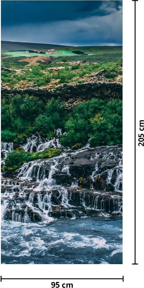 Fotótapéta ajtóra - Vízesések a természetben (95x205cm)