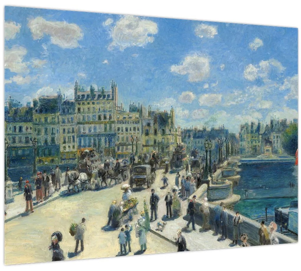 Üveg kép - Auguste Renoir, Pont Neuf, Paris, reprodukciók (70x50 cm)