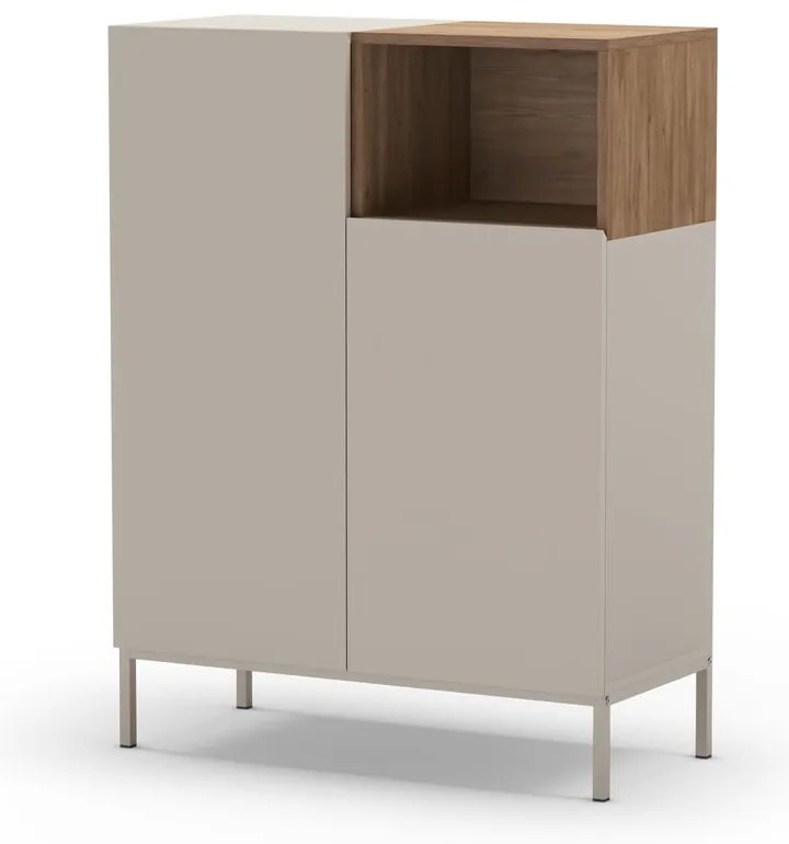 Krémszínű szekrény 90x120 cm Cailin – Marckeric