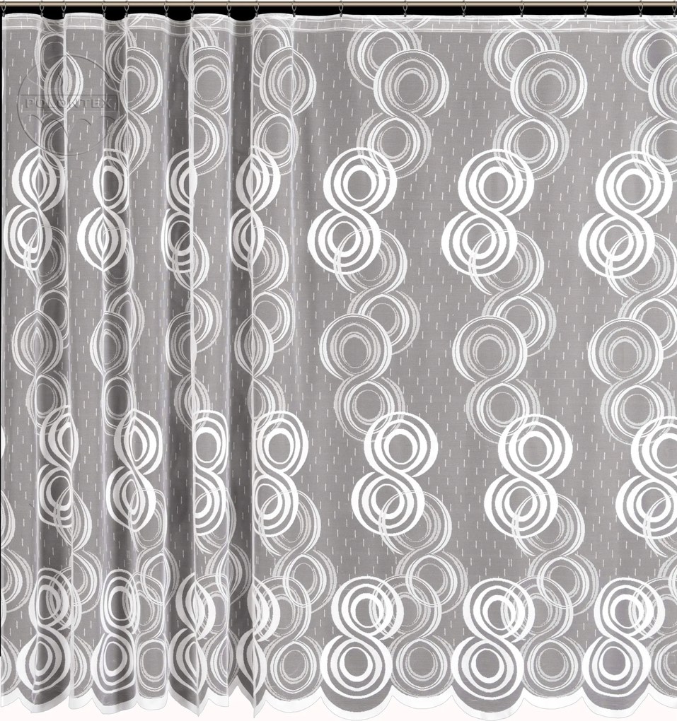 Mg Függöny jacquard 4393 Fehér 400X250 M szalaggal