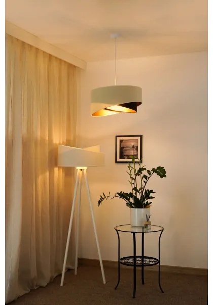 Brilagi - LED Csillár zsinóron LYRA 1xE27/15W/230V krémes/fekete/arany