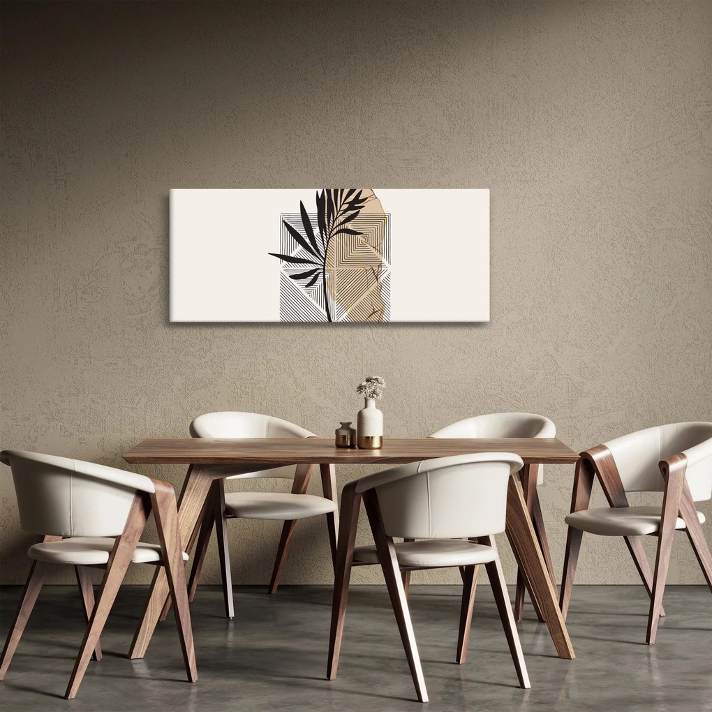 Kép - Absztrakció trópusi levelekkel N⁰1 (120x50 cm)