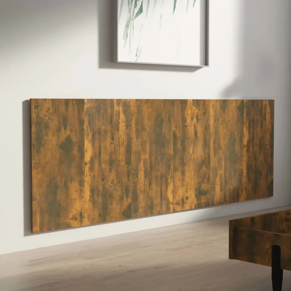 füstös tölgy színű szerelt fali fejtámla 240 x 1,5 x 80 cm