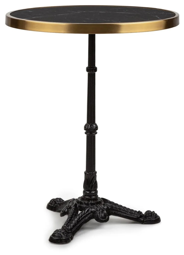 Blumfeldt Patras Lux, bisztró asztal háromlábú talapzattal, márvány asztal, Ø: 57,5 cm, magasság: 72 cm