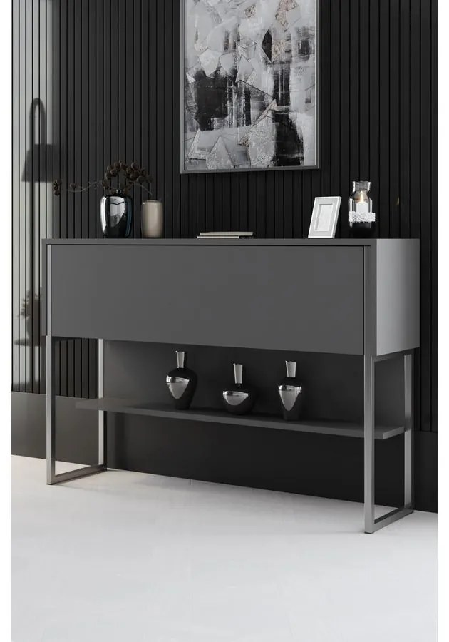 Komód Luxe - Silver, Anthracite
