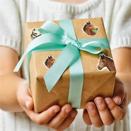 Matrica, papír, 2 ív, 76x120 mm, AVERY ZWECKFORM, Z-Design No.53483, csillogó lovak (AY53483)