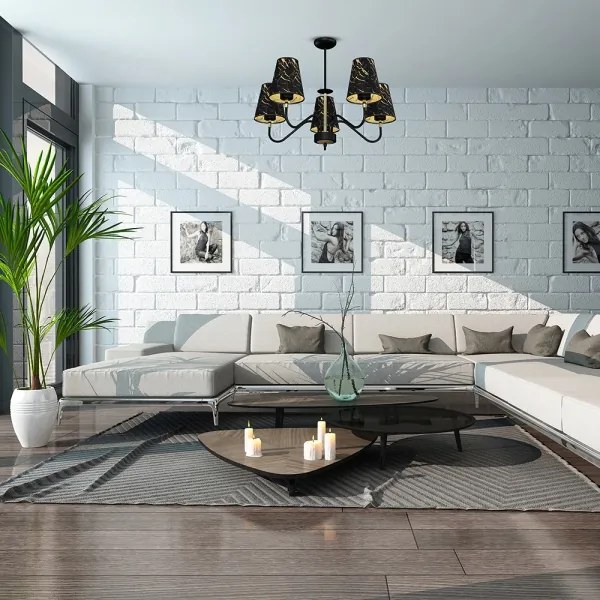 Csillár rúdon HERMES 5xE27/60W/230V