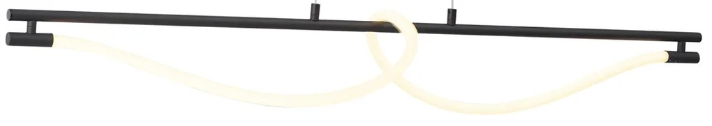 Modern fekete függőlámpa LED-del, 3 fokozatban szabályozható - Twirl