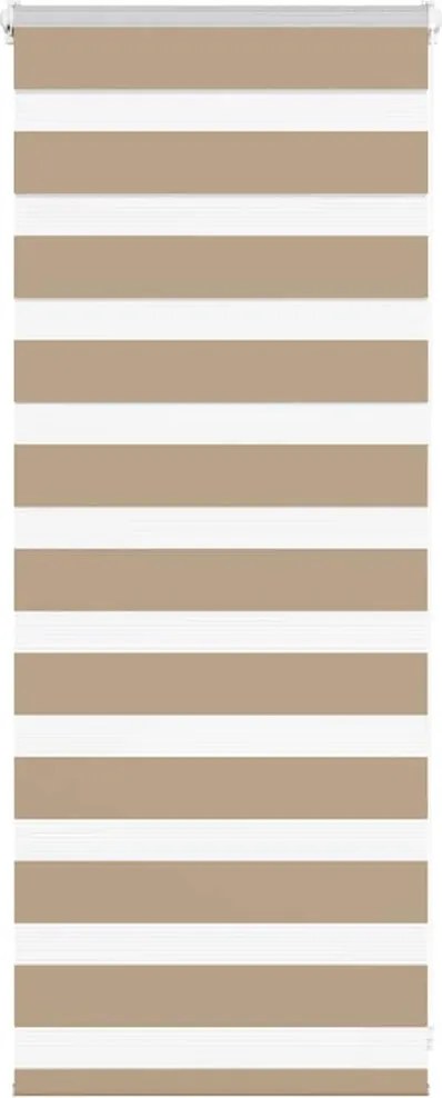 vidaXL zebrafüggönnyel homokbarna szövetszélesség 55,9 cm poliészter