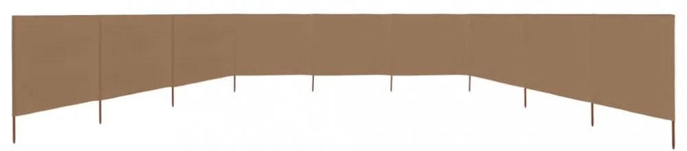 tópszínű 9-paneles szövet szélfogó 1200 x 160 cm