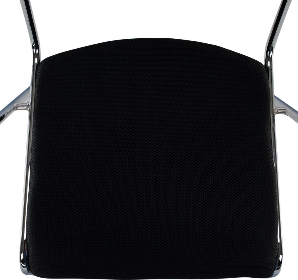 Tárgyolószék, fekete háló, DERYA NEW