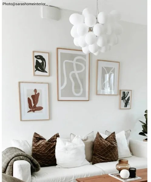 ByRydens 4200440-5002 - Csillár zsinóron GROSS 8xG9/4W/230V fehér