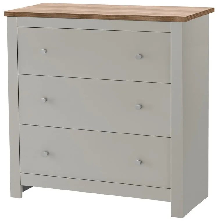 Szürke magas komód 81x35 cm Emerald – Støraa