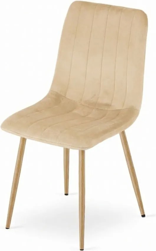 Vajszínű bársonyszék LAVA BUTTER CREAM