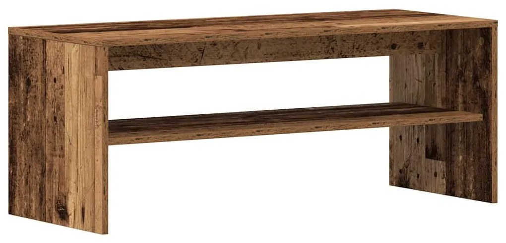 antik hatású szerelt fa TV-szekrény 100 x 40 x 40 cm