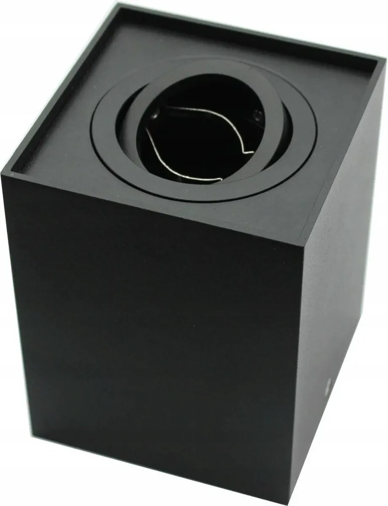 LED-es mennyezeti spot lámpatest állítható szögletes fekete IdeaLED