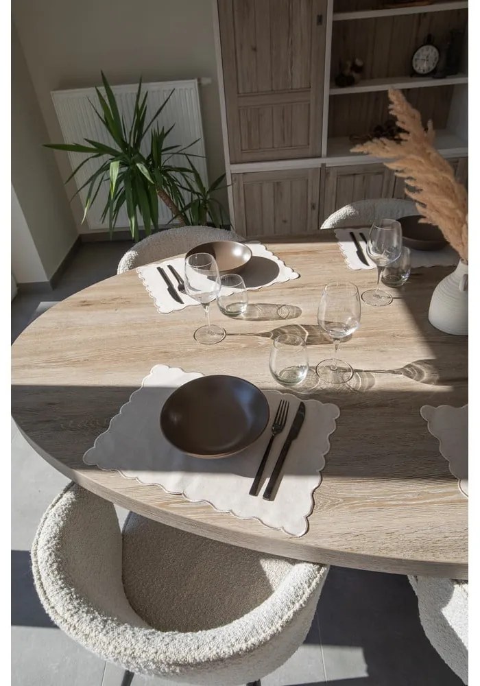 Lenkeverék tányéralátét 30x43 cm Noura – Tiseco Home Studio