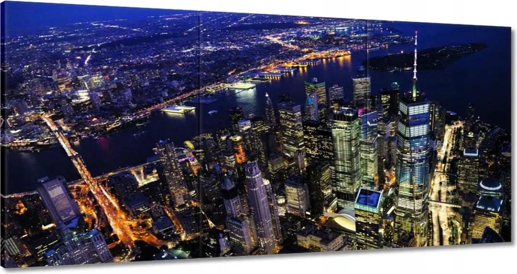 Festmények 180x90 New York felülnézet