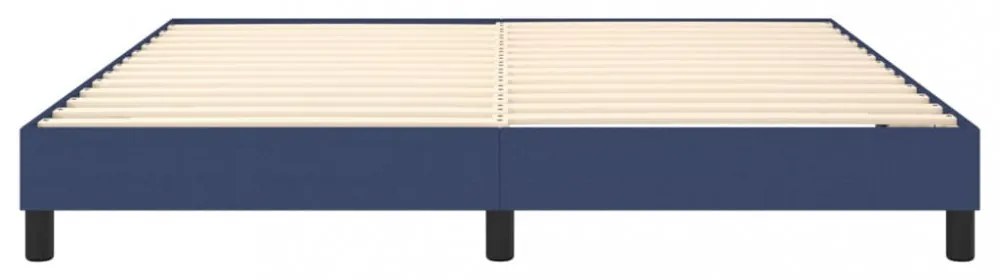 kék szövet rugós ágykeret 180 x 200 cm