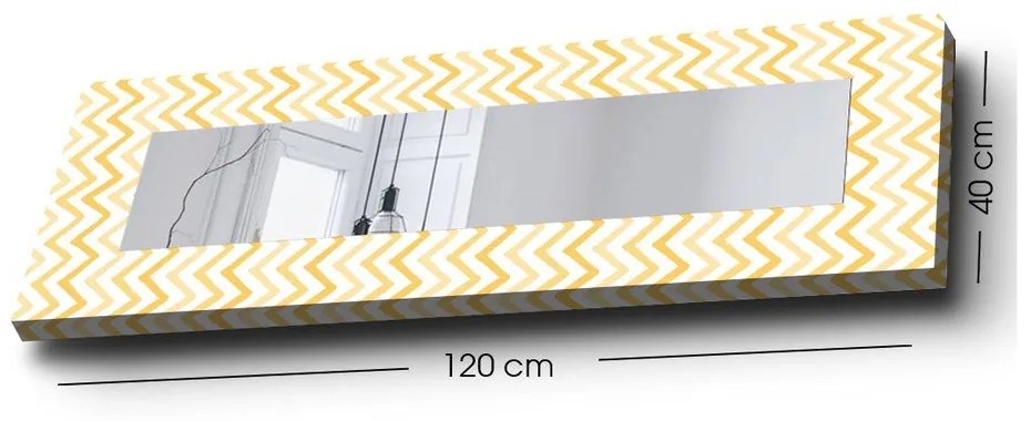 Fali tükör tömörfa kerettel 40x120 cm – Wallity