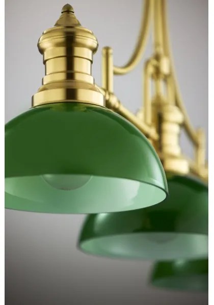 Jupiter 2074 - PLATINO rudas függeszték 3xE27/15W/230V zöld/arany