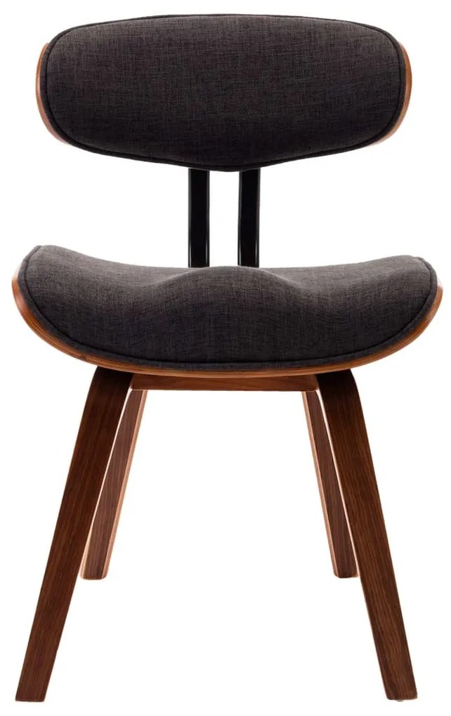 6 db szürke hajlított fa és szövet étkezőszék