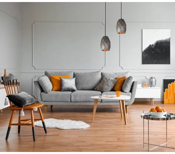 ITALUX MDM-3480/1 GR+GD - Csillár zsinóron HARLEY 1xE27/40W/230V antracit