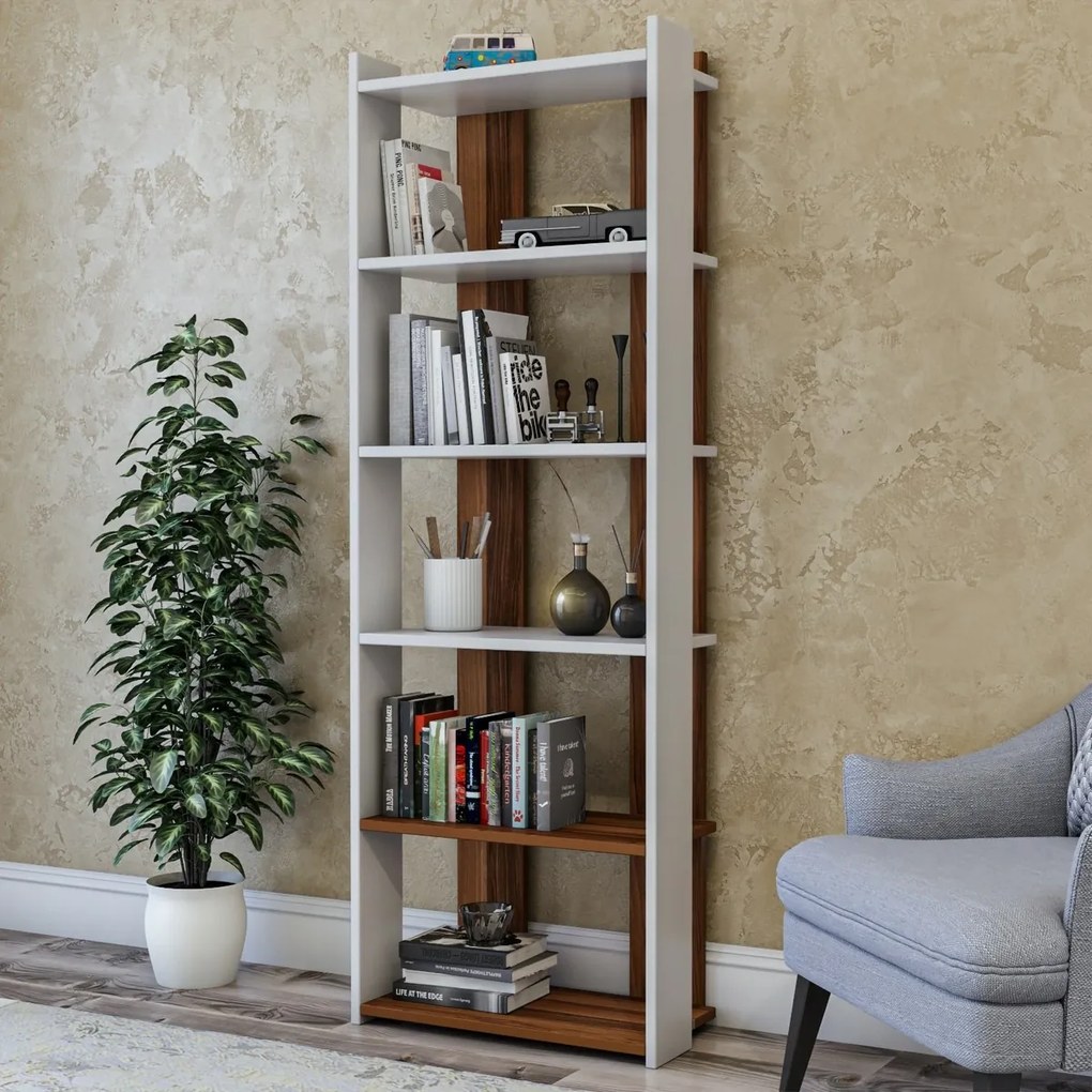 Sakran White and Walnut könyvtár