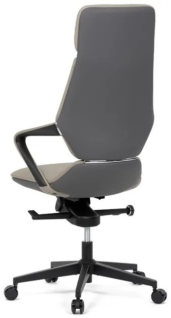 Szürke Ekobőr Irodai Főnöki Szék, Hinta Mechanikával. GREY – KA-T8426
