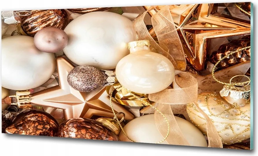 Fotó üvegkép Karácsonyi gömbök 125x50
