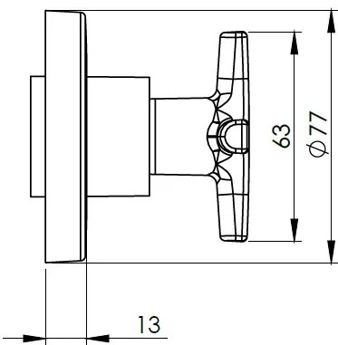 CeraStyle PLUS hidegvizes bidé csaptelep - DURU monoblokkos WC-hez - falsík alatti - 1/2&quot;