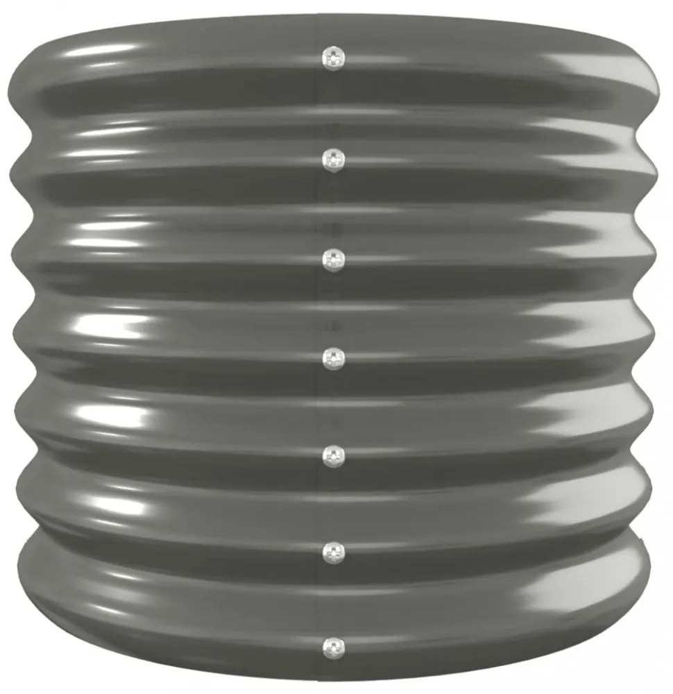 szürke horganyzott acél kerti magaságyás 332x40x36 cm