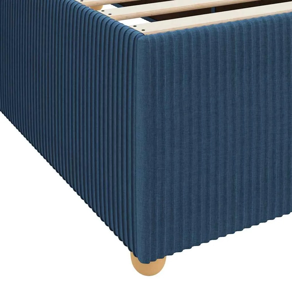 Ágykeret matraccal matracmal Kék 120 x 190 cm szövet