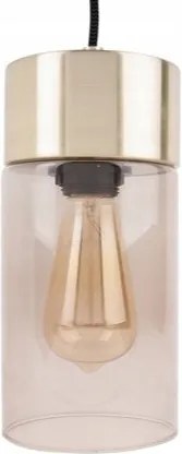 Függő mennyezeti lámpa arany, füstölt üveg nappali hálószoba szoba Lax