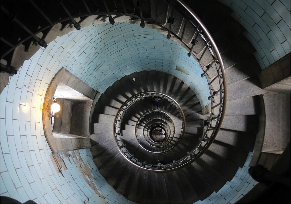 Fotótapéta Lépcső spirál kő beton geometria vinil 254x184 +ragasztó