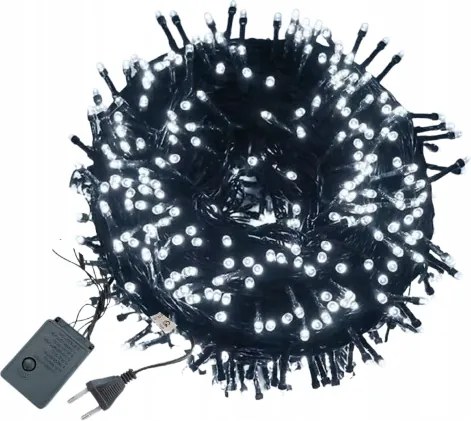 Karácsonyfa fényfüzér 100 Led 8,5m hideg fehér szín