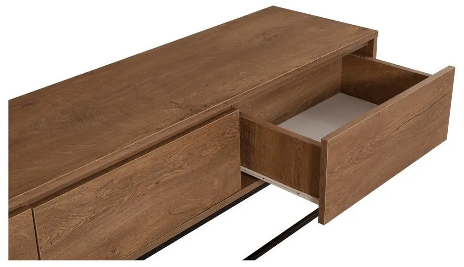 Natúr színű TV-állvány diófa dekorral 180x50 cm Rodez – Kalune Design