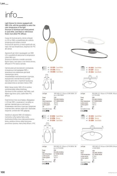 Redo 01-3337 - Fényerőszabályozható kábeles LEO csillár LED/48W/230V fehér