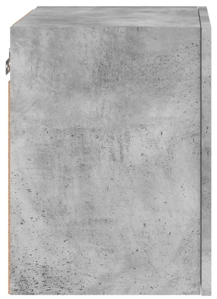 2 db betonszürke szerelt fa fali TV-szekrény 40,5 x 30 x 40 cm