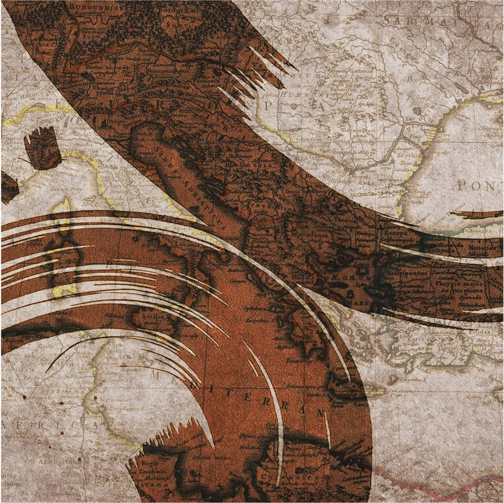 Flizelin fotótapéta Flizelin Design Művészi térkép 250x250