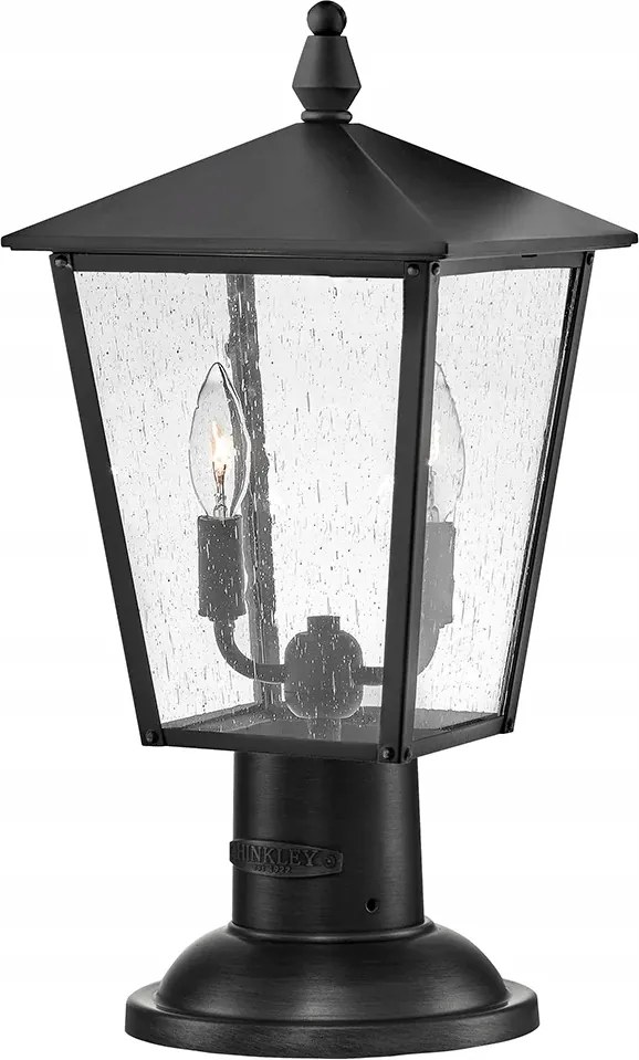 Kültéri lámpa klasszikus gyertyatartó zseblámpa fekete IP44 2 pont Hinkley