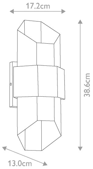 Quoizel QZ-CHASM-M-BKW - LED Kültéri lámpa CHASM 2xLED/5,5W/230V IP44