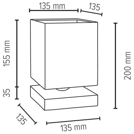 Spot-Light 7284174 - INGER asztali lámpa 1xE27/25W/230V