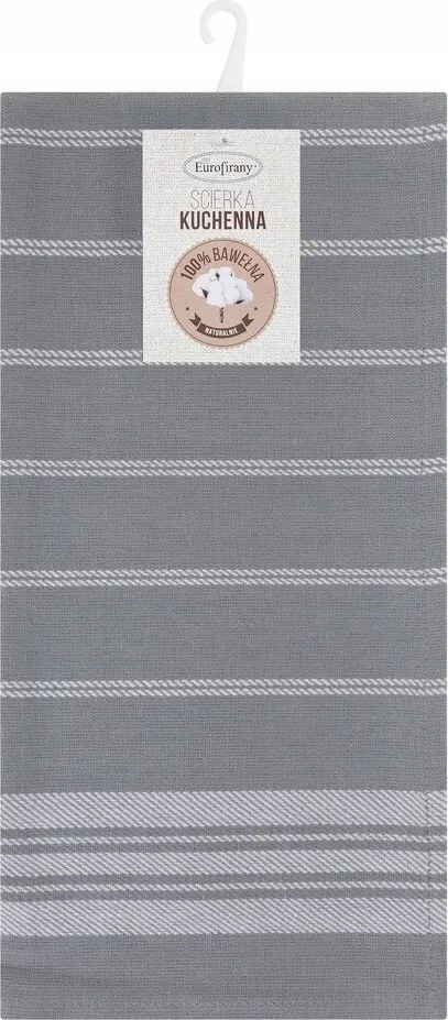 Konyhai törlőkendő szett 2 db 50x70 Rubi Eurofirany ezüst csíkos