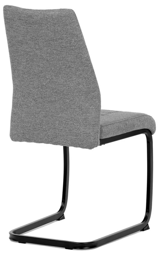 Scaun cu țesătura gri cu baza de sanie. DCL-438