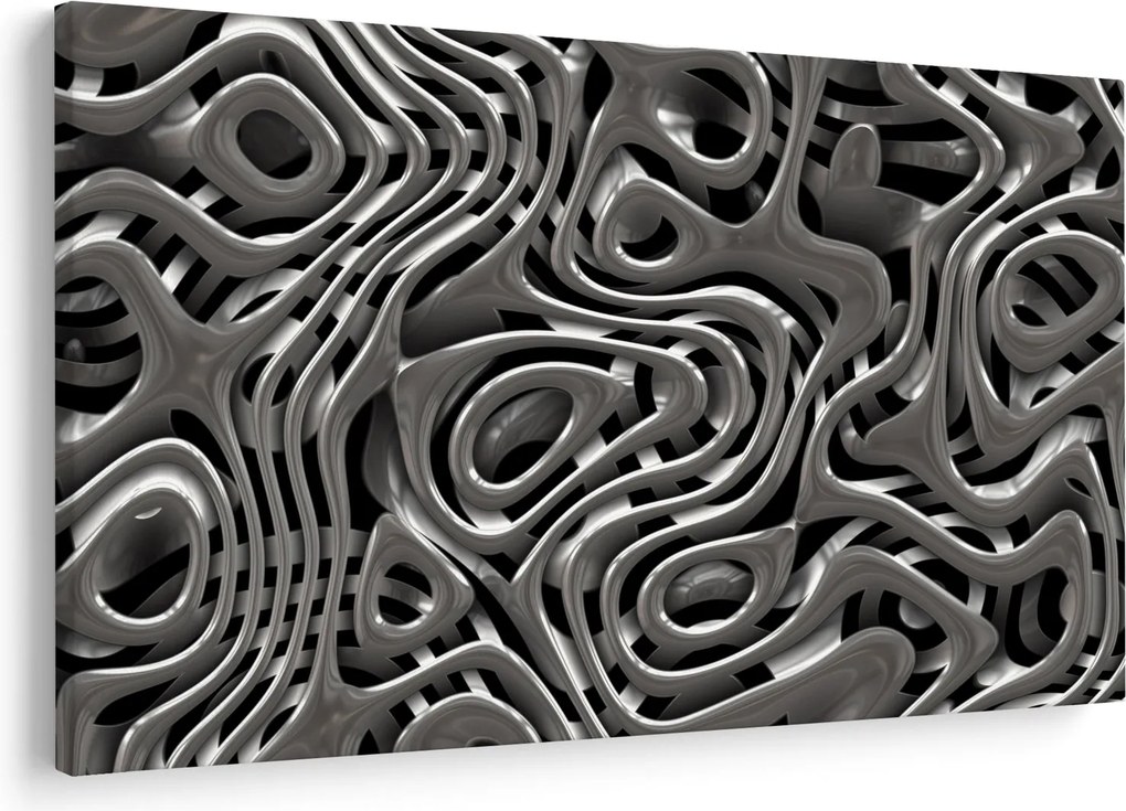 Kép - Fémes absztrakció (90x60 cm)