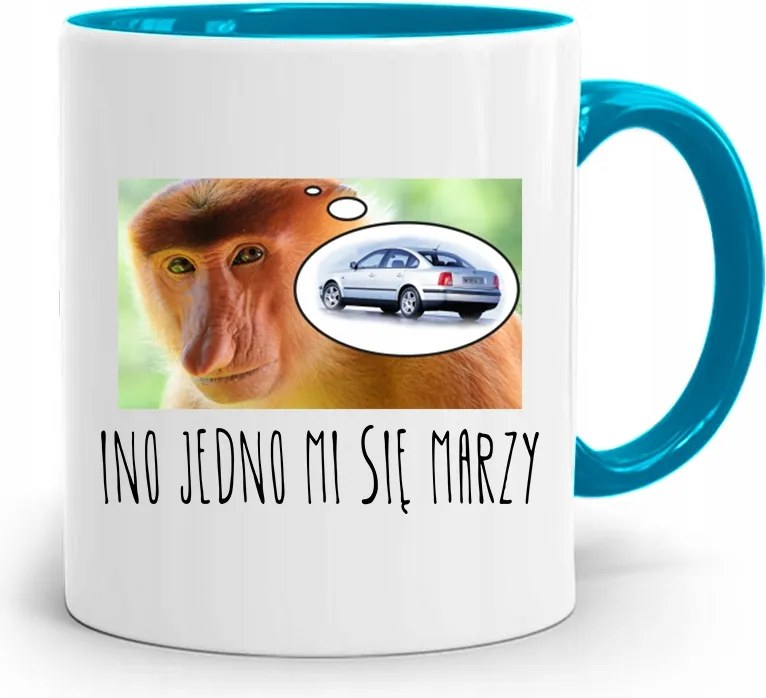 Bögre Kék Hordozó Janusz Ino Egy Álom Nyomtatott Fotóval