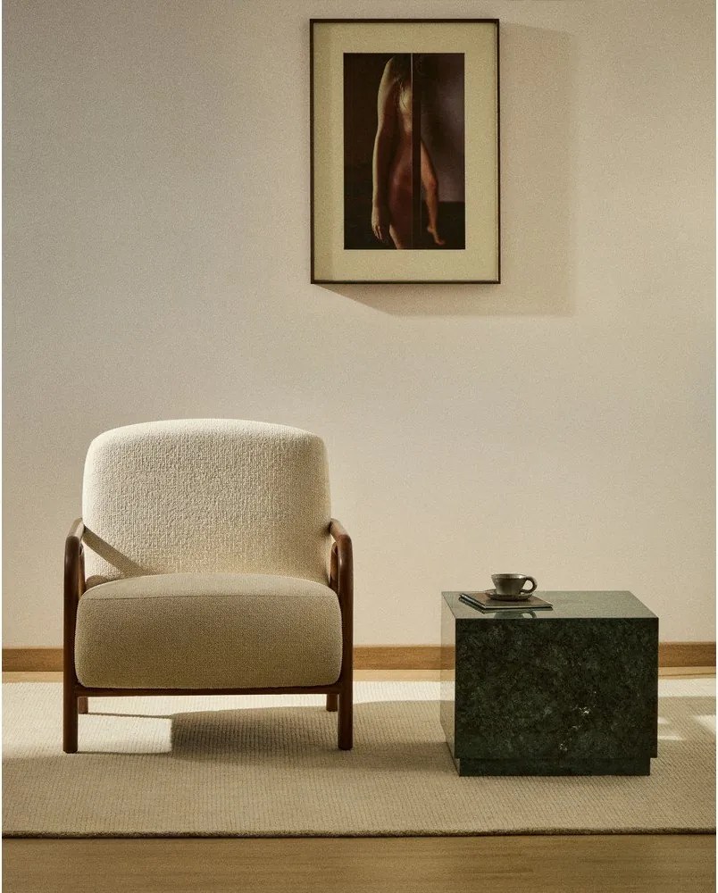 Bézs zsenília fotel Sylo – Kave Home