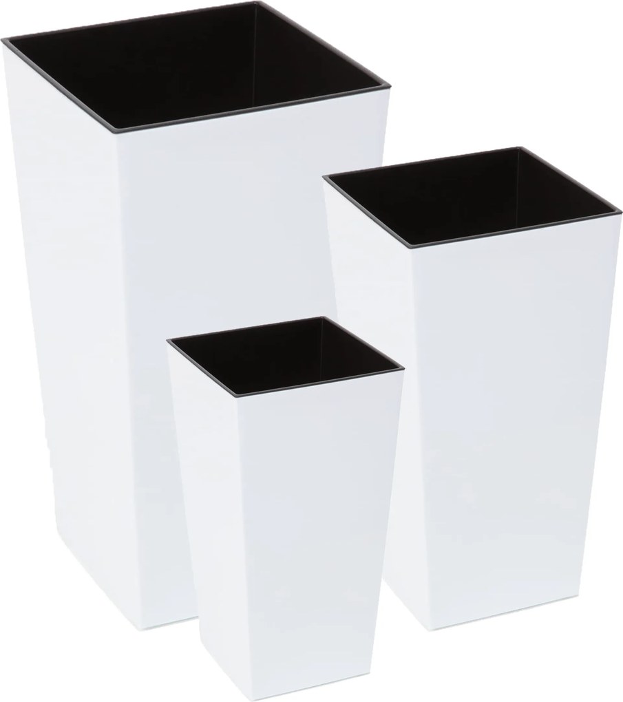 3x Durs magas kaspó utántöltő 3db-os virágtartó szett